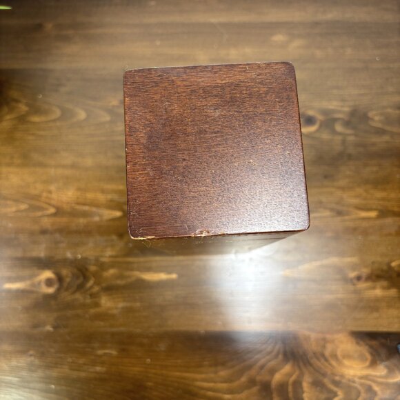 Vintage Wood Gift Box for Wine Bottle Bombay Company Wood Box with Brass Handle - Picture 7 of 15